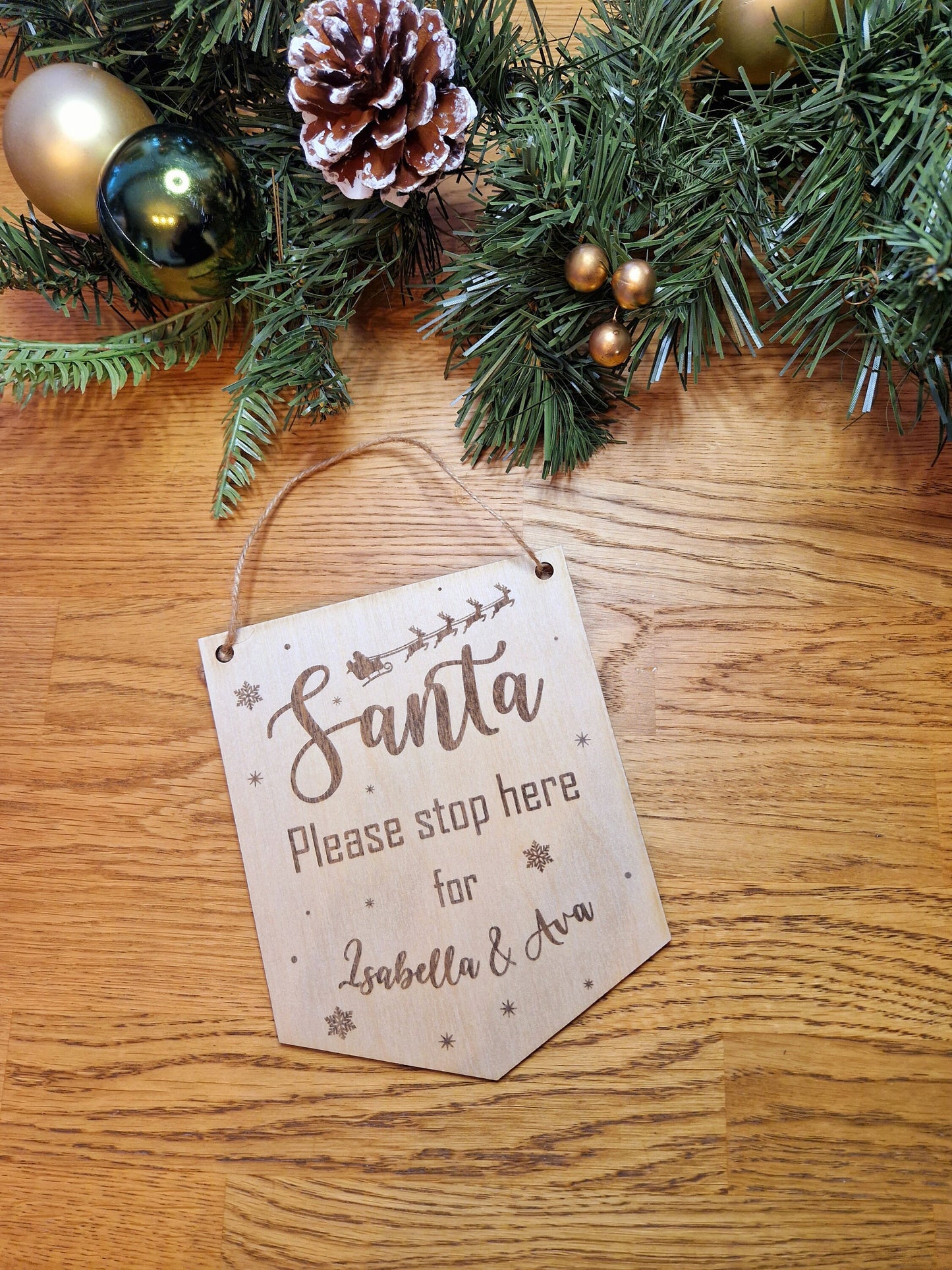 Santa Stop Here Sign