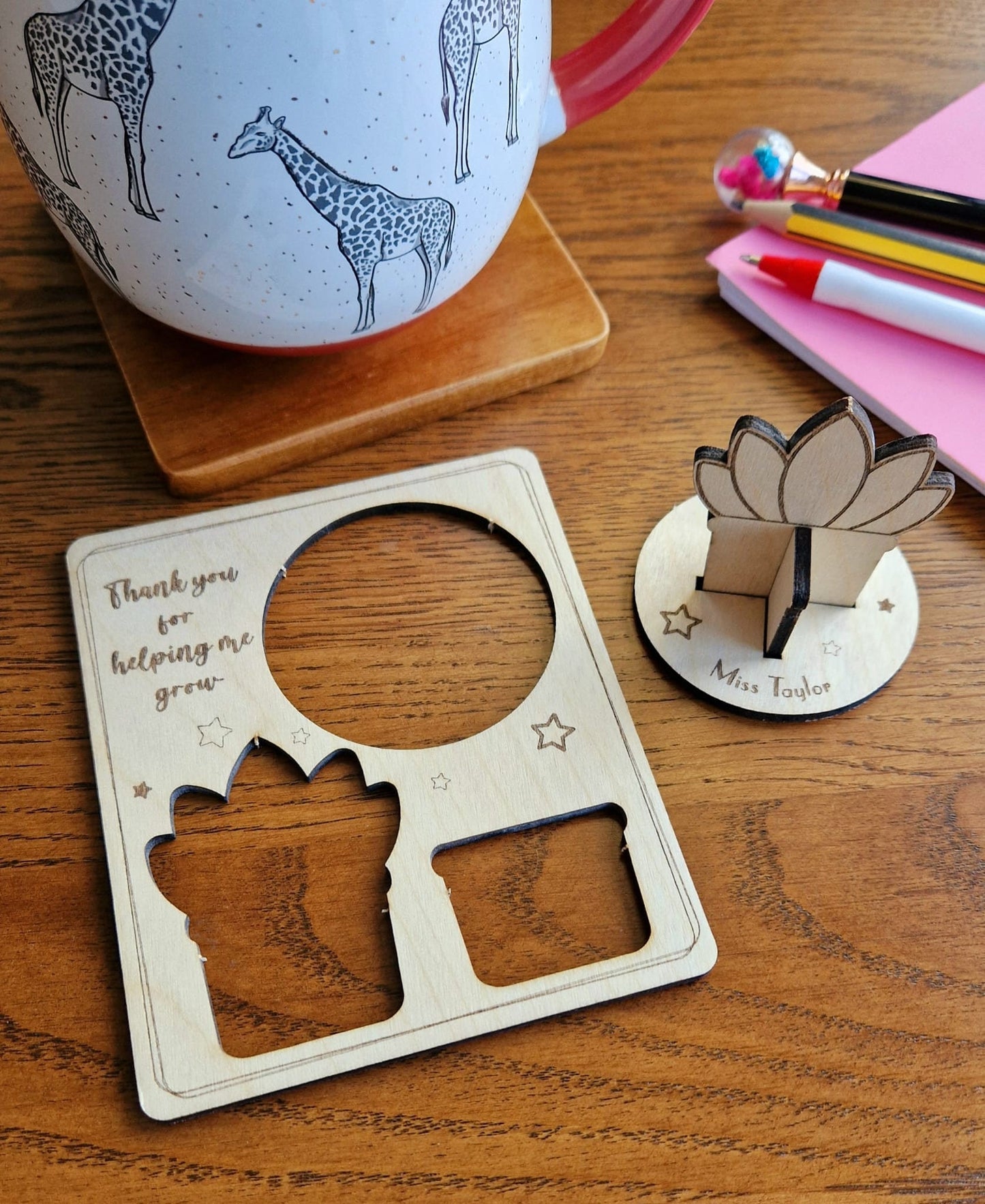 Wooden Pot Plant Card