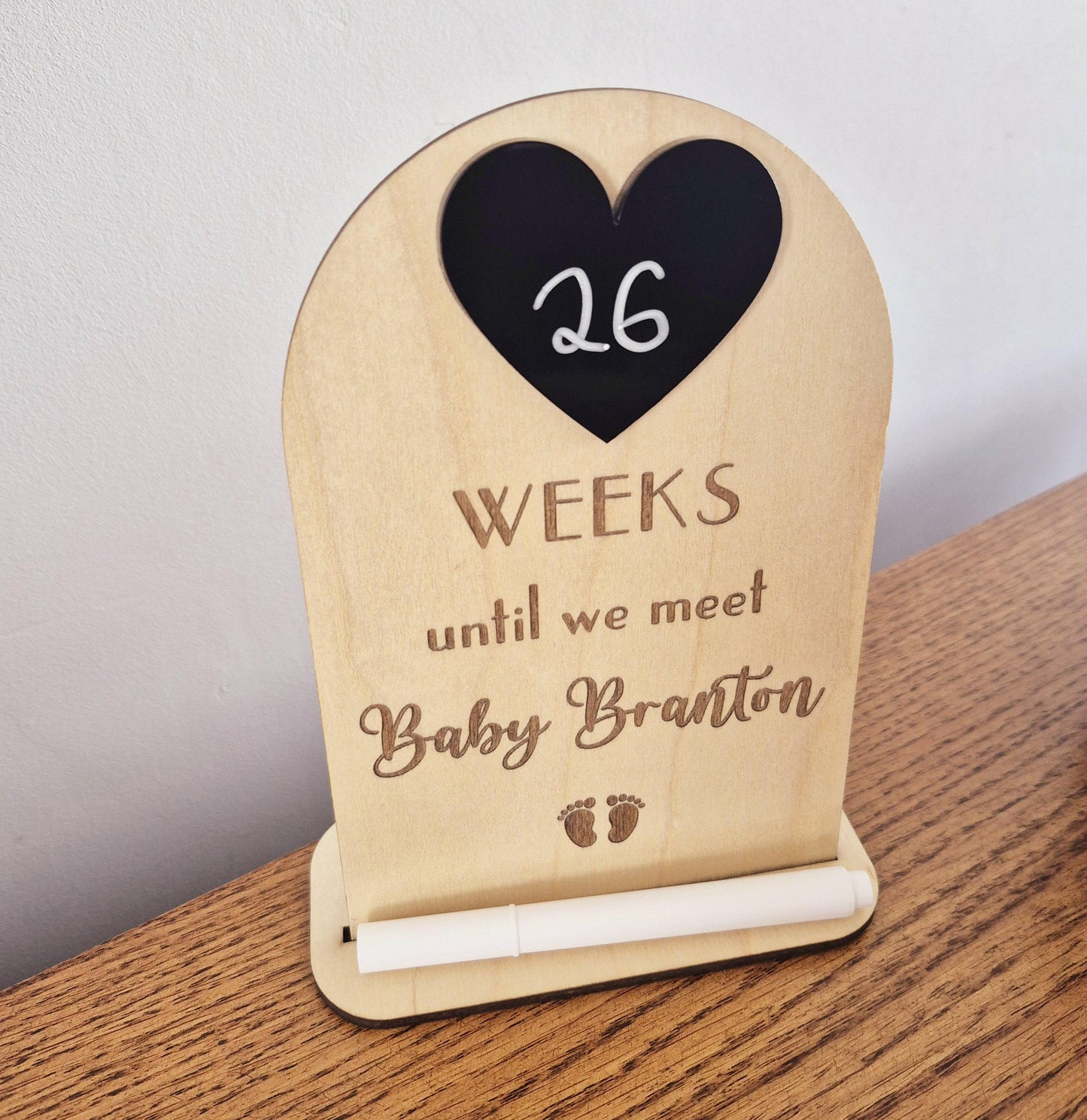 Baby Arrival Countdown Plaque