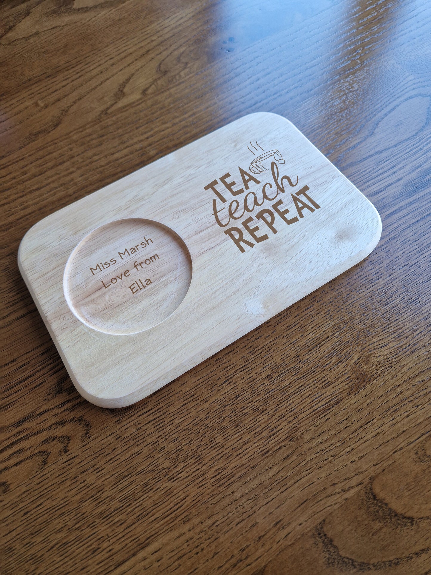Tea & Biscuits Wooden Board