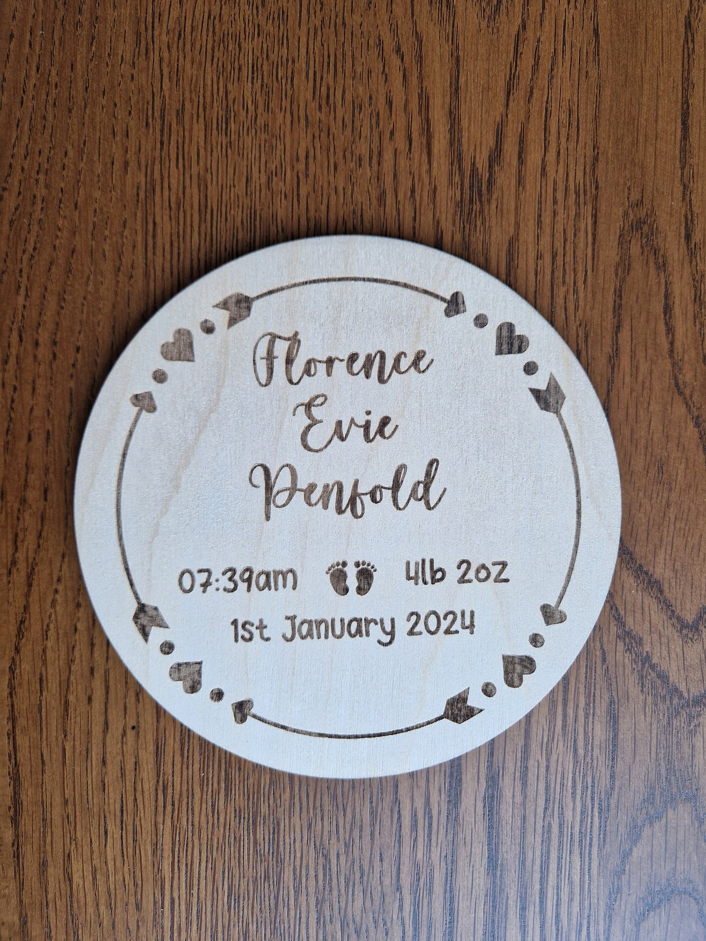 Personalised Birth Disc