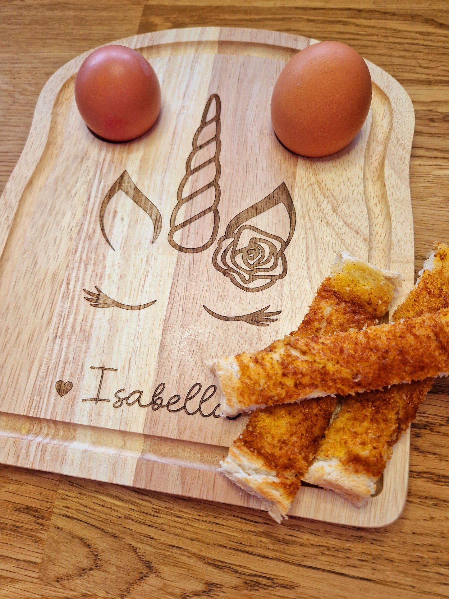 Wooden Egg and Soldiers Board