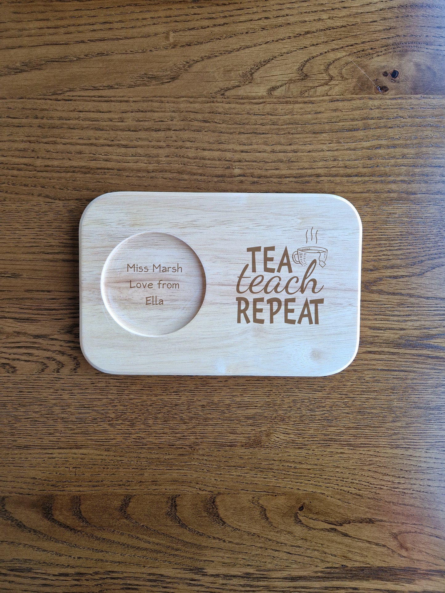 Tea & Biscuits Wooden Board