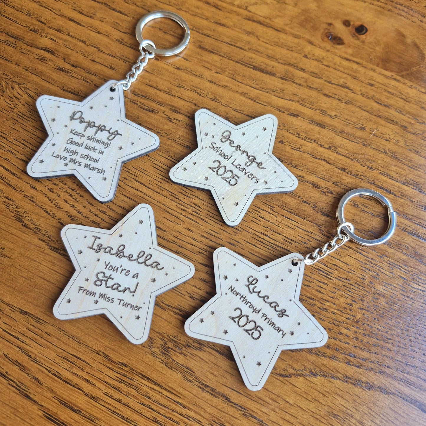 Wooden Star Token/Keyring