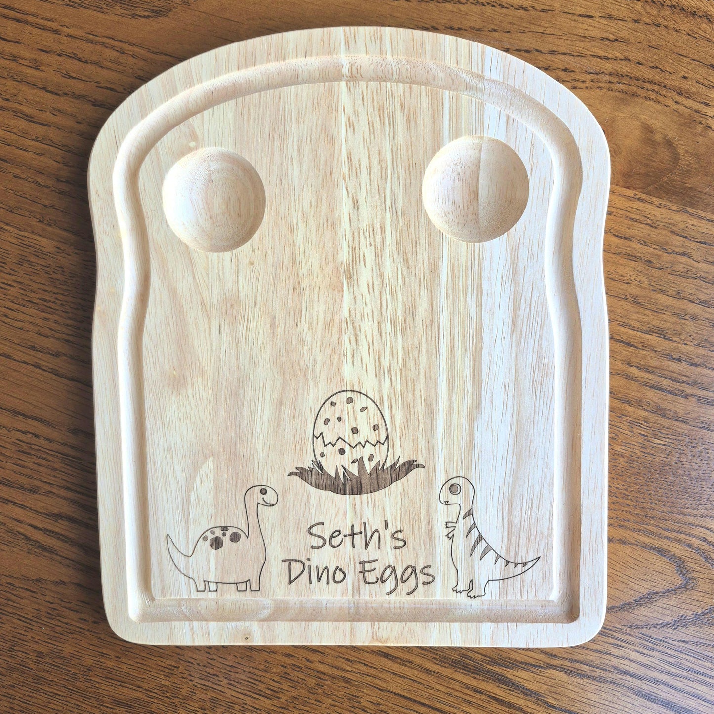 Wooden Egg and Soldiers Board