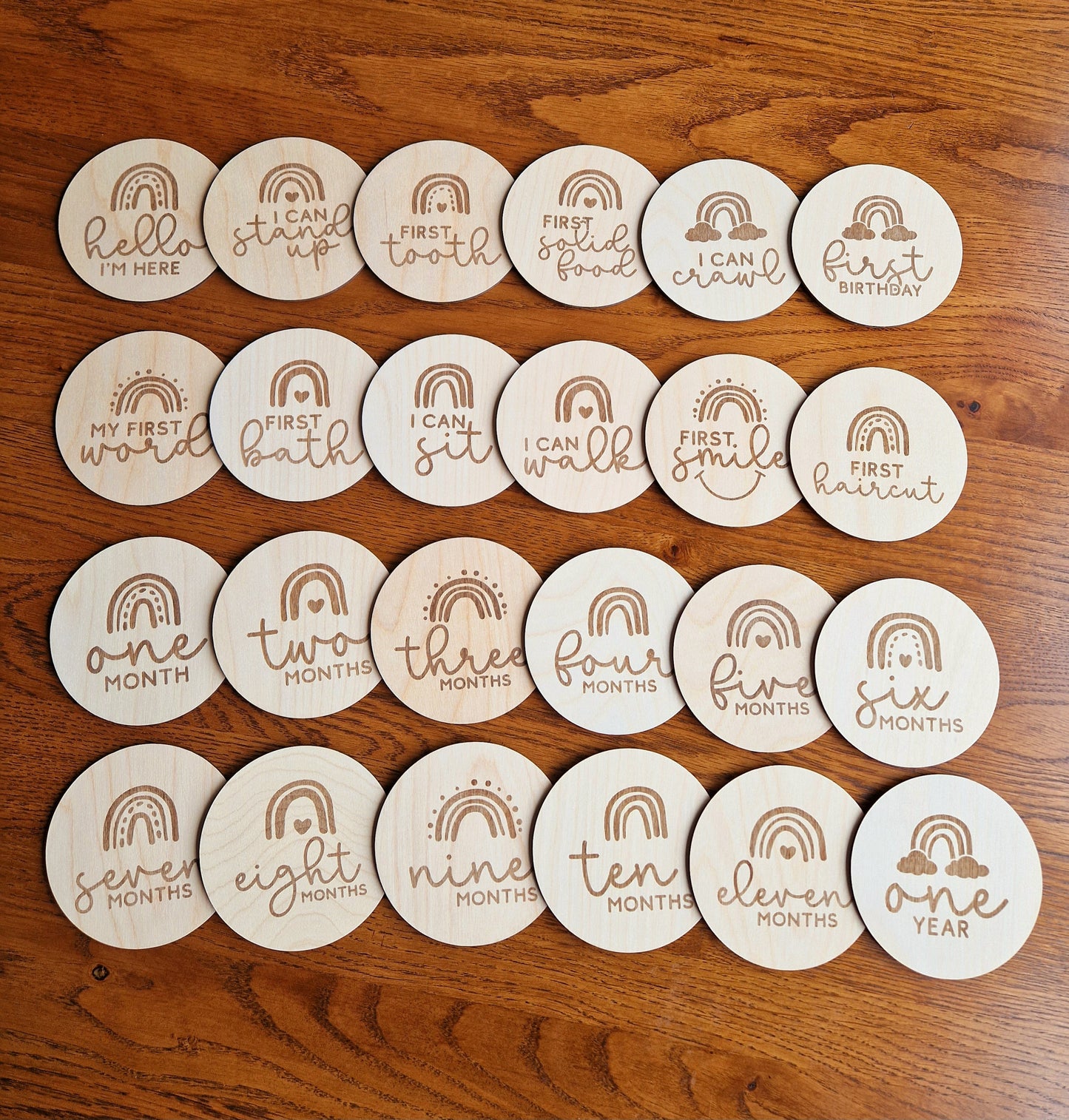 Wooden Baby Milestones