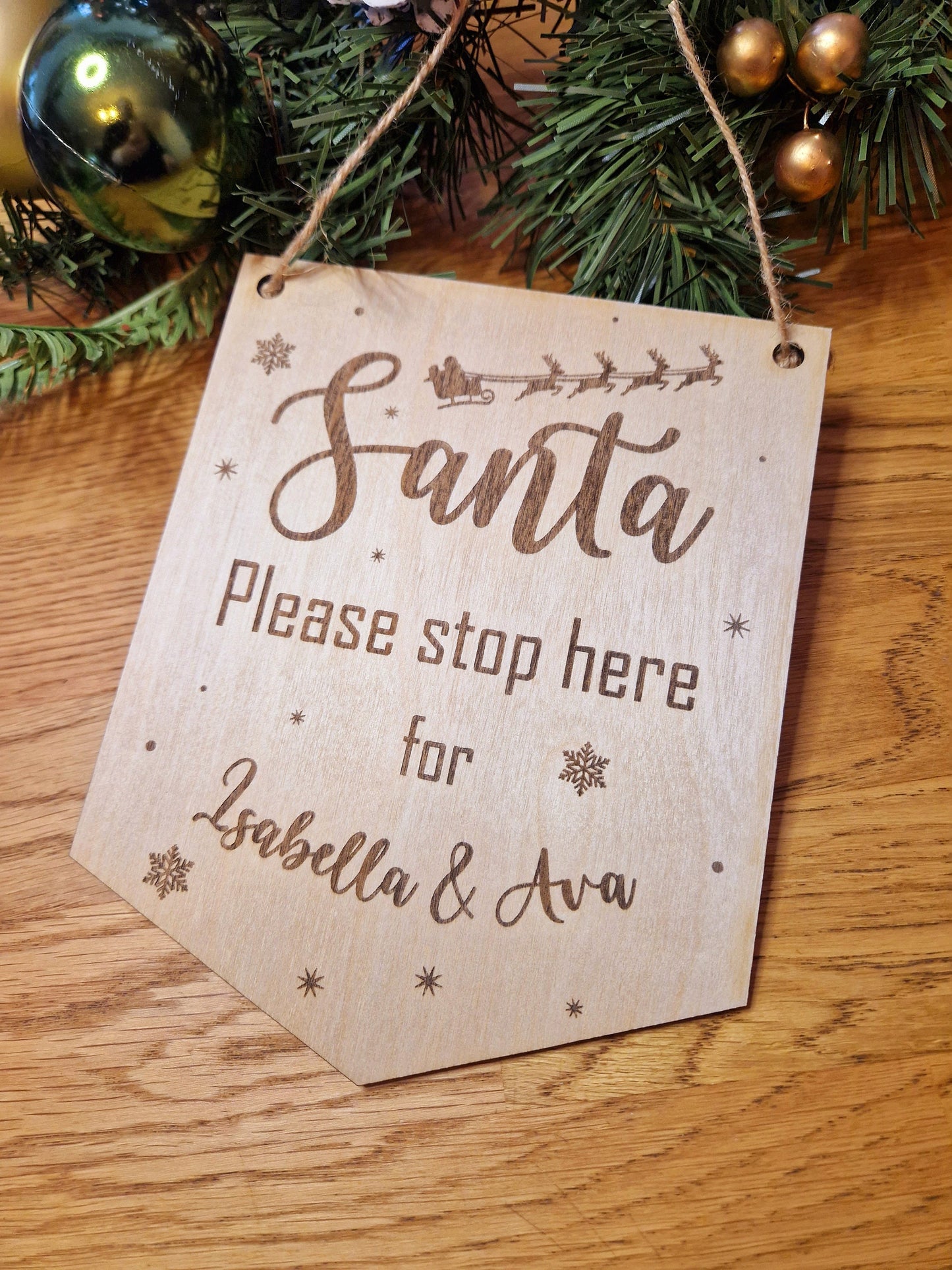 Santa Stop Here Sign