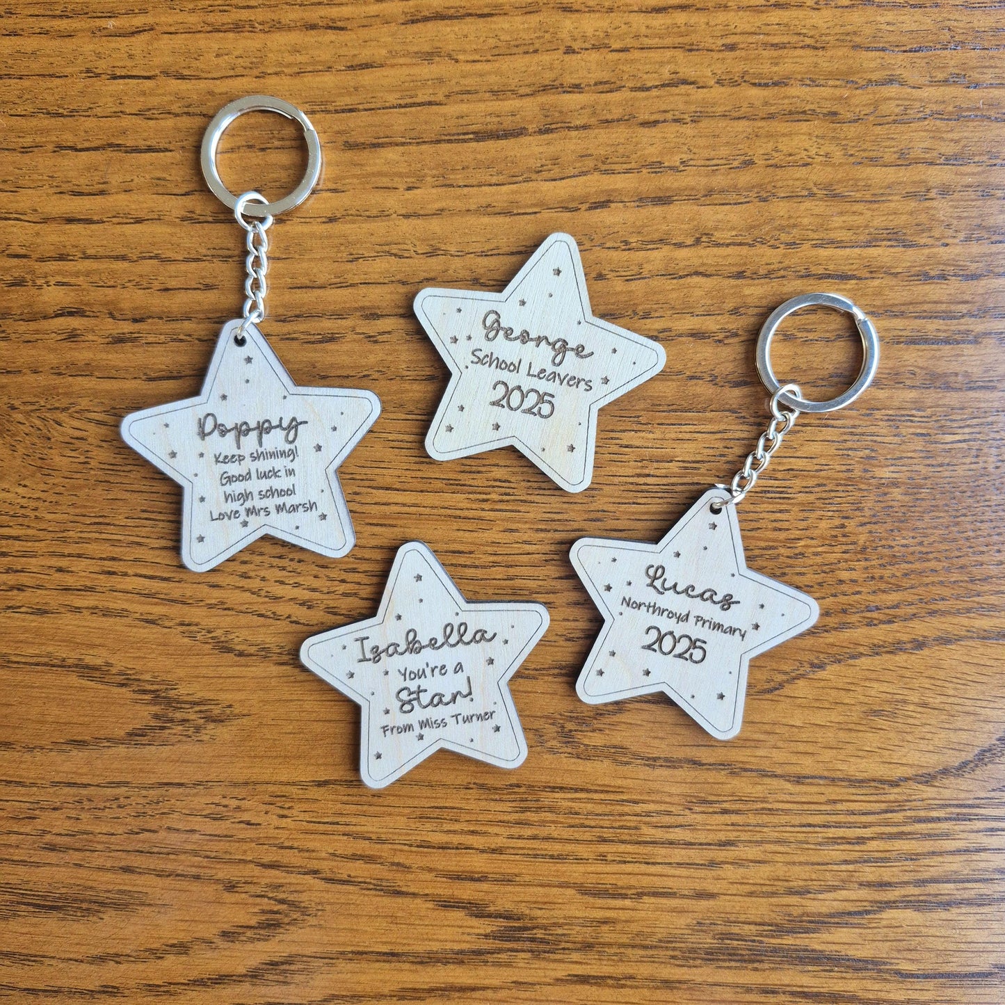 Wooden Star Token/Keyring