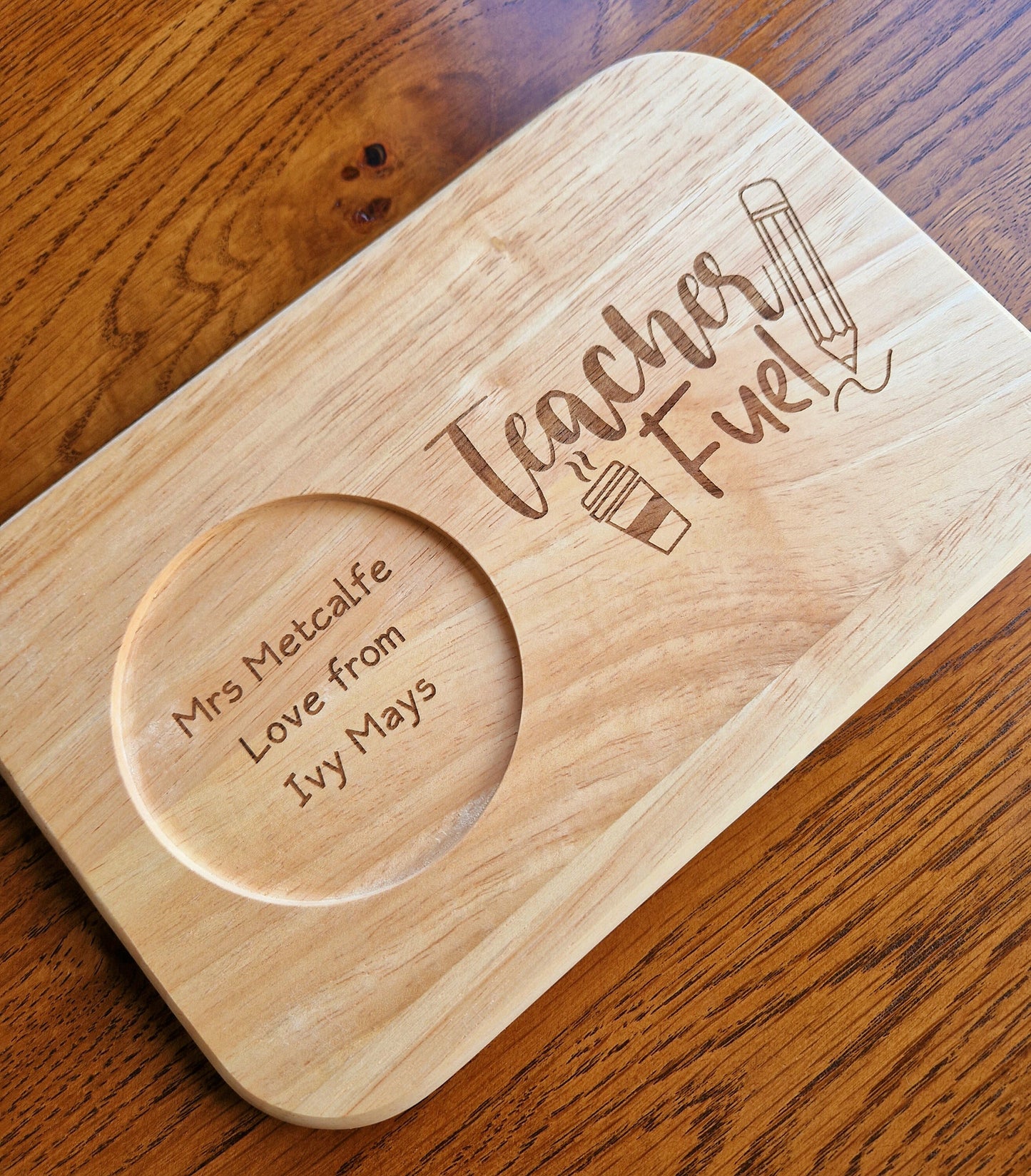 Tea & Biscuits Wooden Board