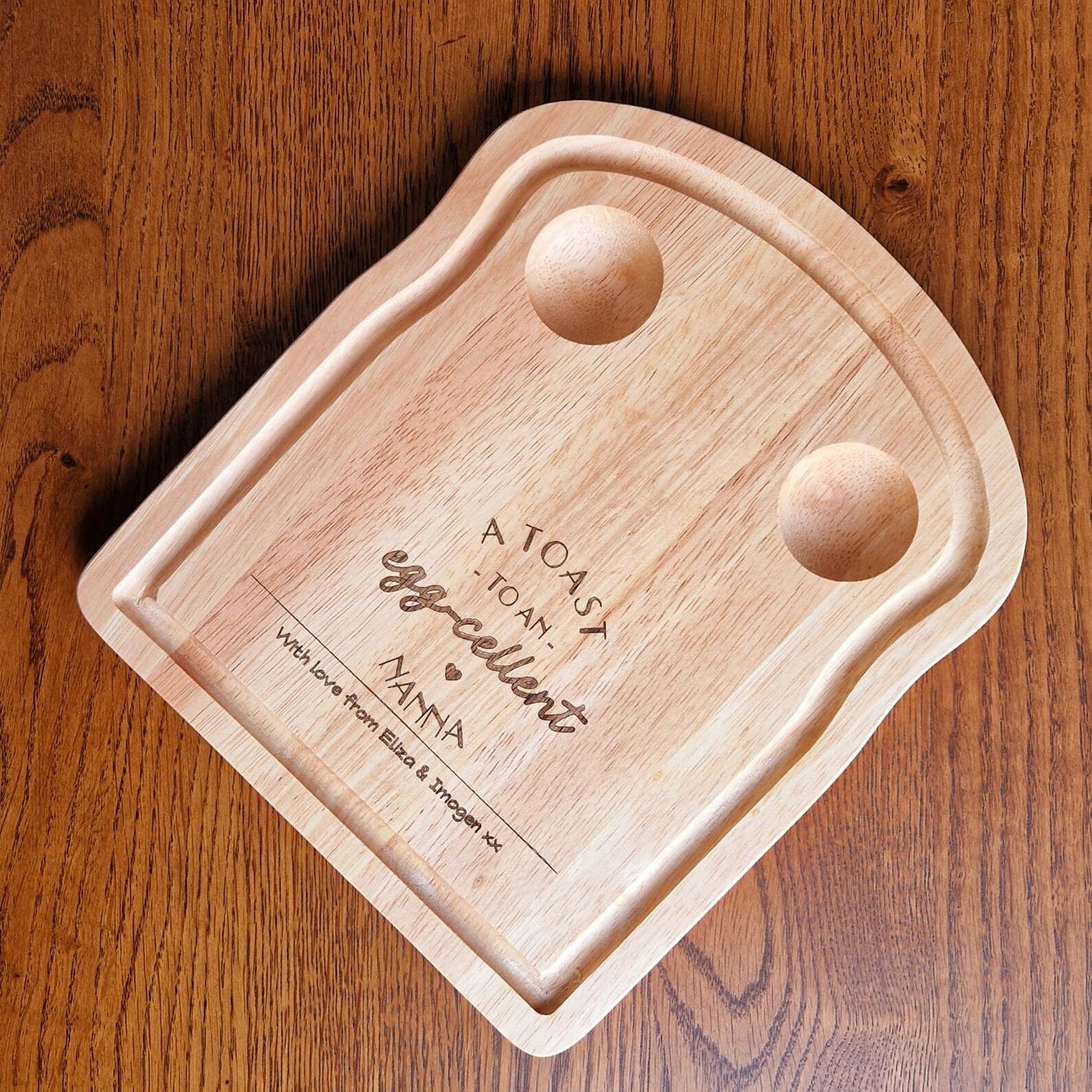 Wooden Egg and Soldiers Board