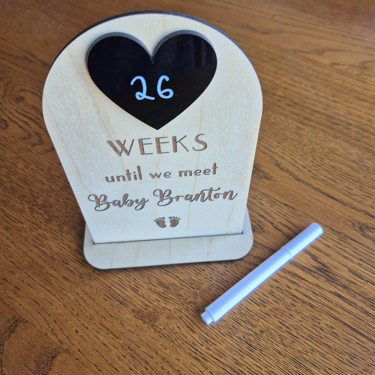 Baby Arrival Countdown Plaque