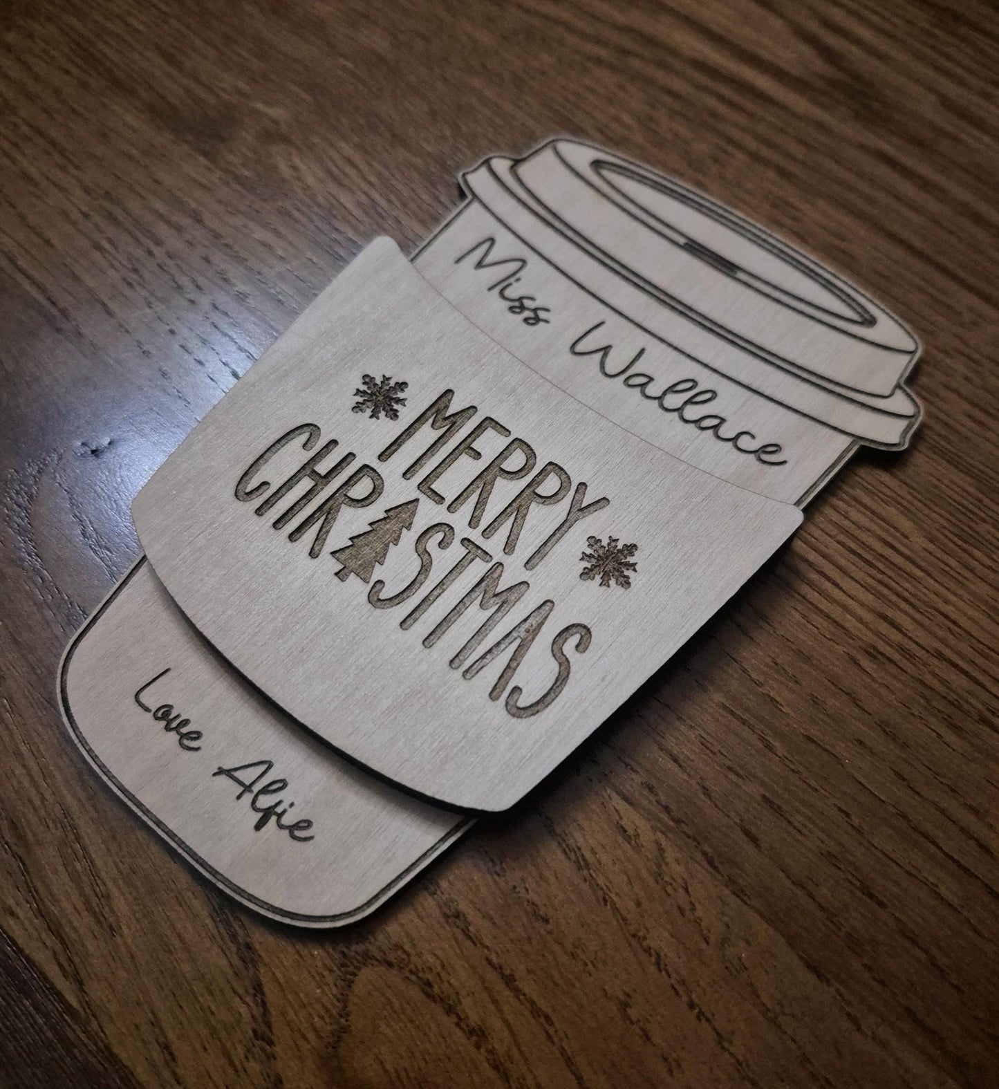 Christmas Coffee Cup Gift Card Holder