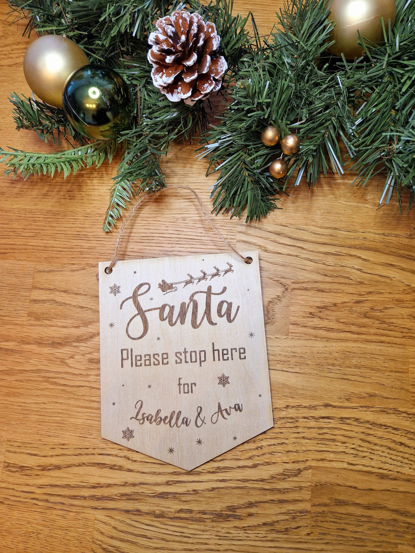 Santa Stop Here Sign