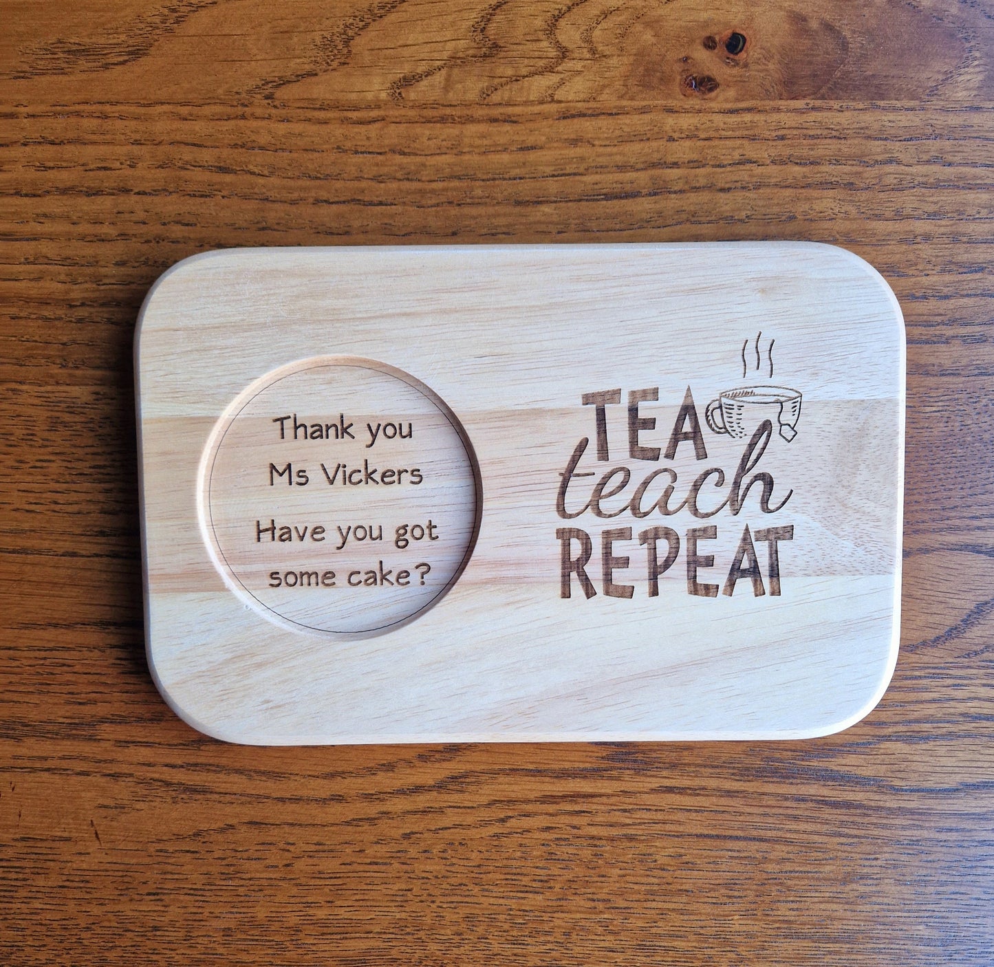 Tea & Biscuits Wooden Board
