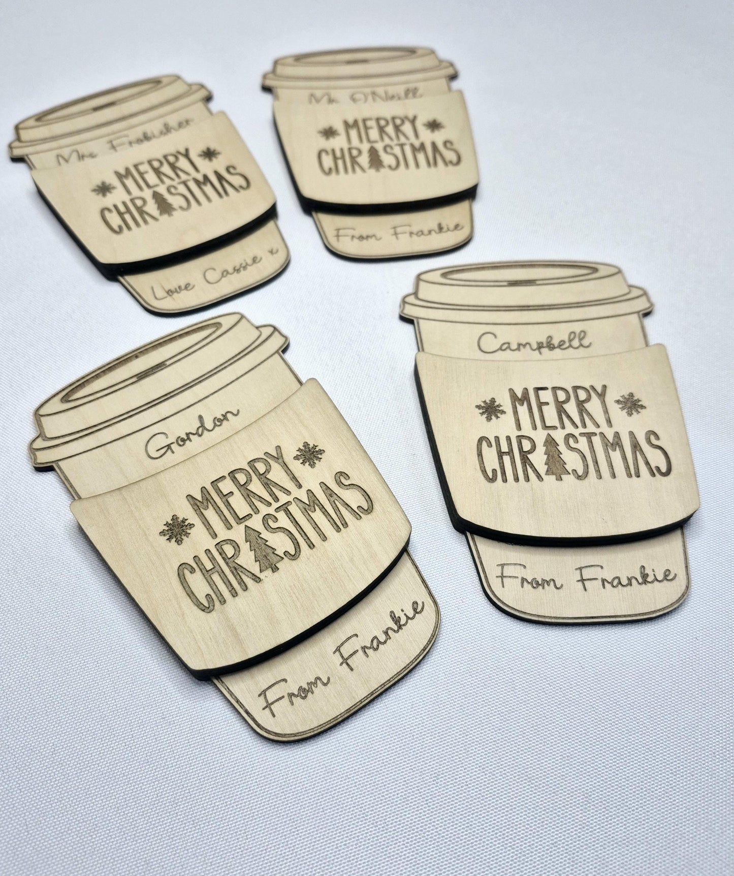 Christmas Coffee Cup Gift Card Holder
