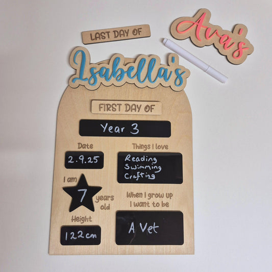 First Day of School Board