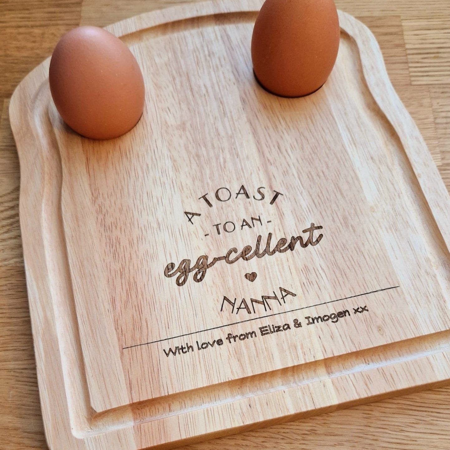 Wooden Egg and Soldiers Board