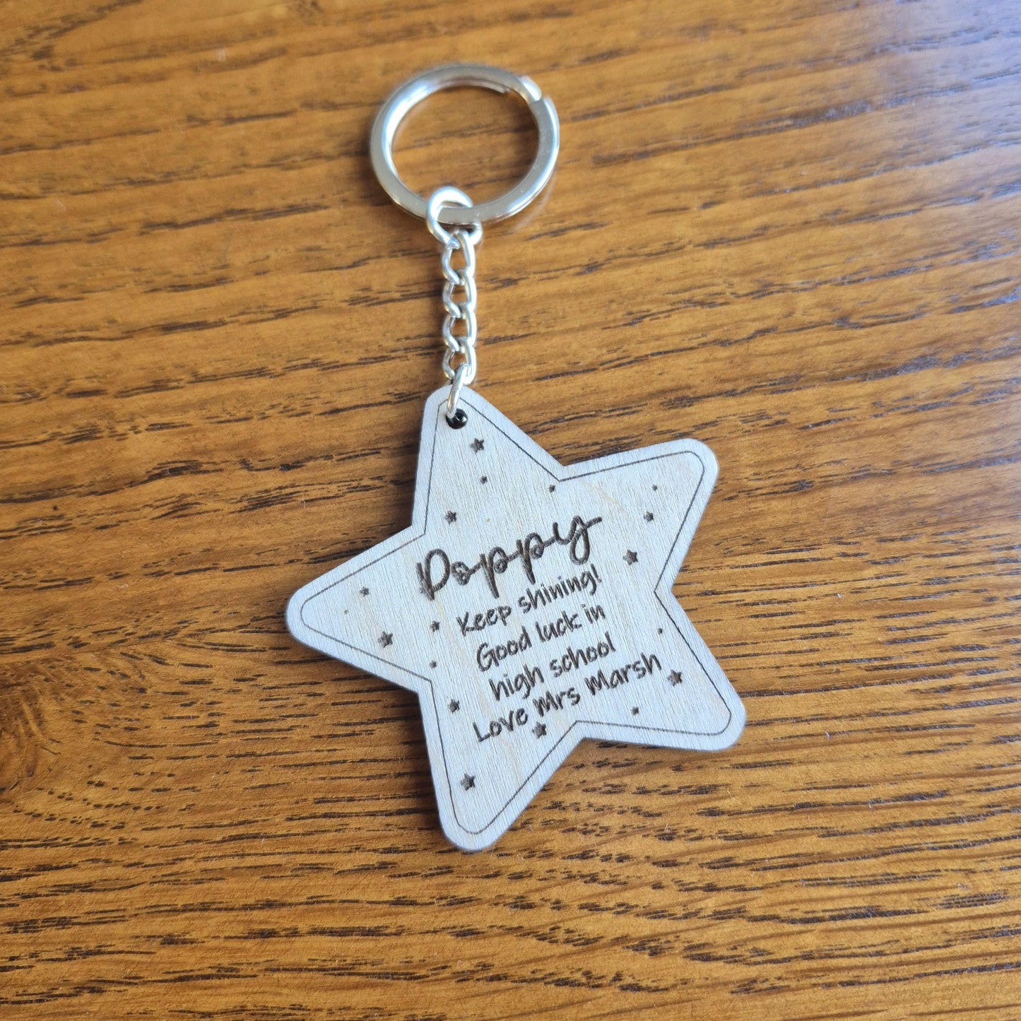 Wooden Star Token/Keyring