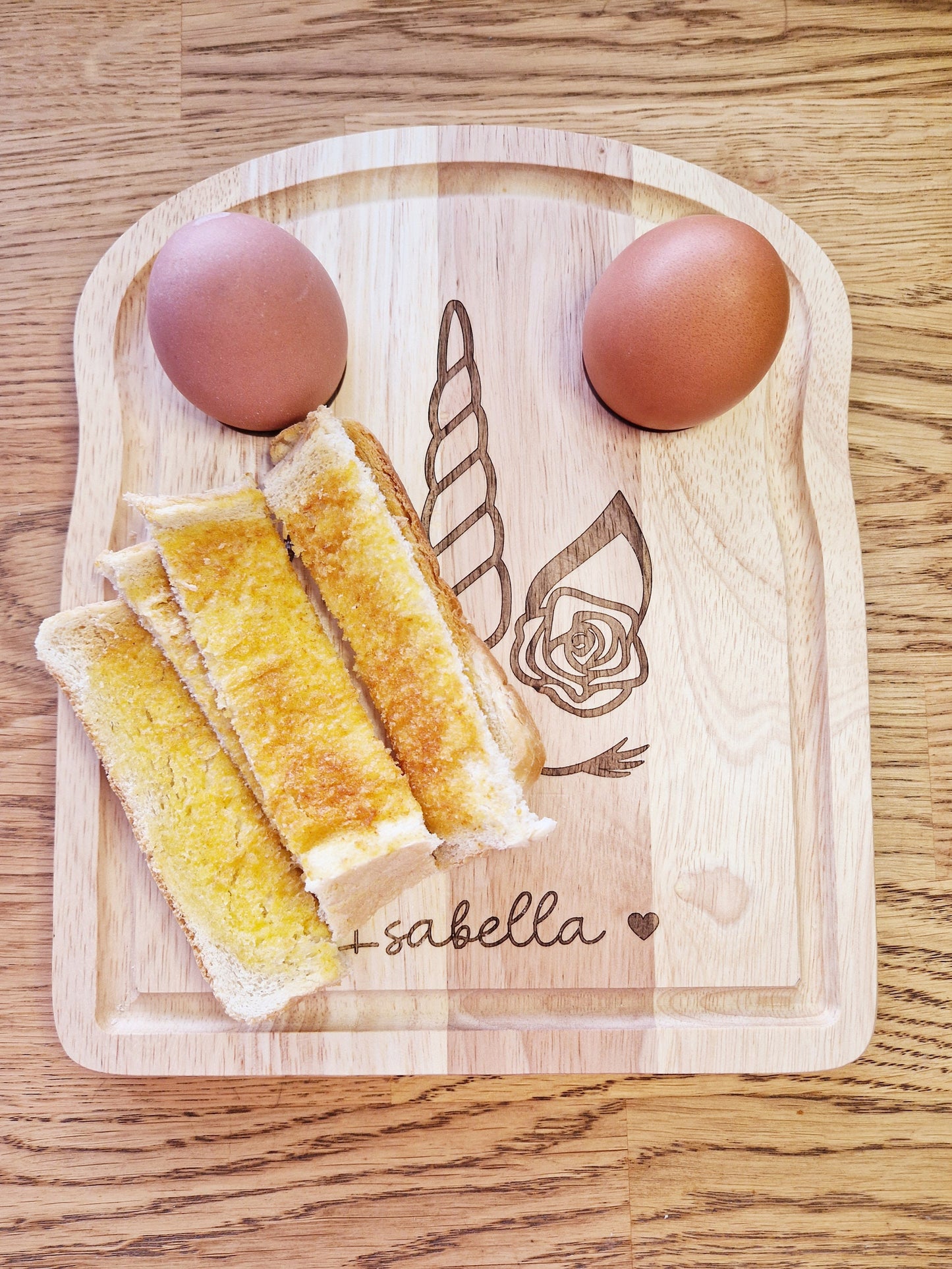 Wooden Egg and Soldiers Board