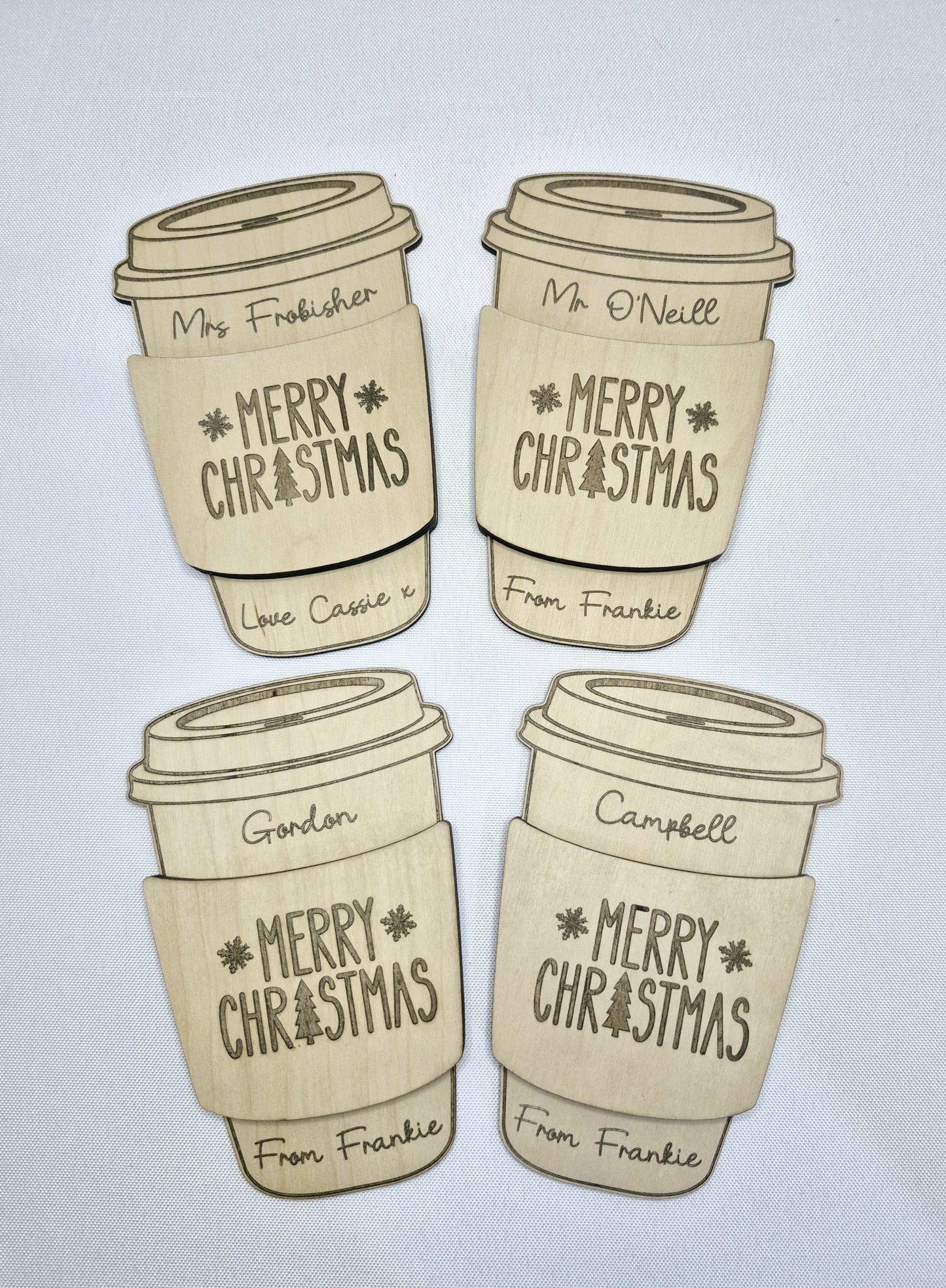 Christmas Coffee Cup Gift Card Holder