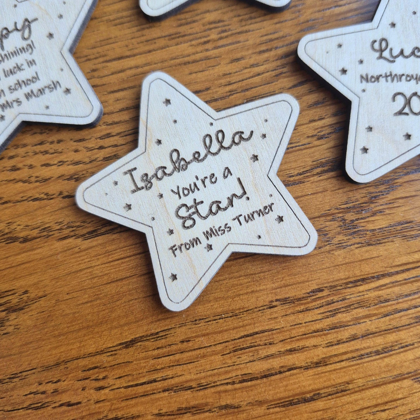 Wooden Star Token/Keyring