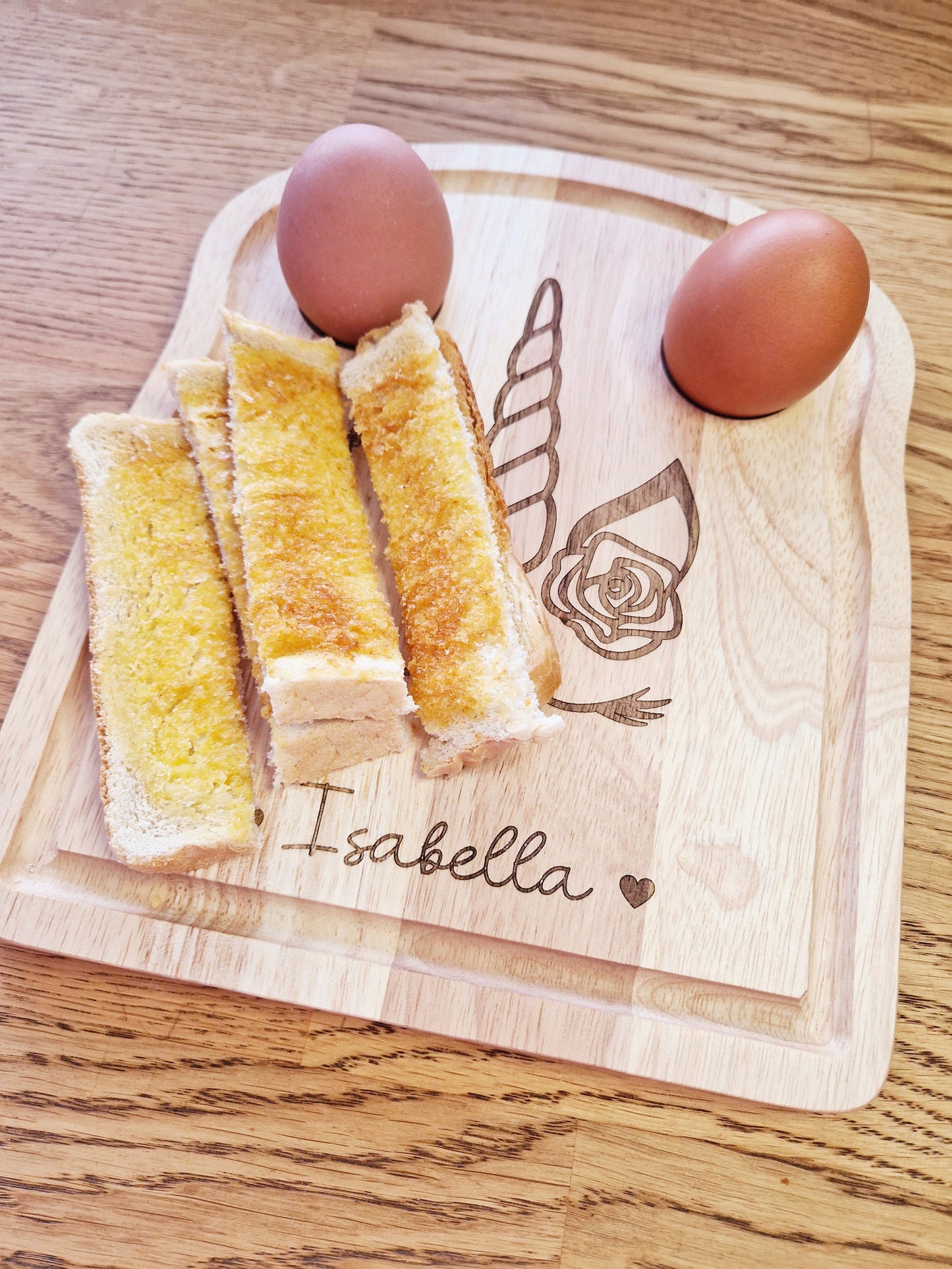 Wooden Egg and Soldiers Board