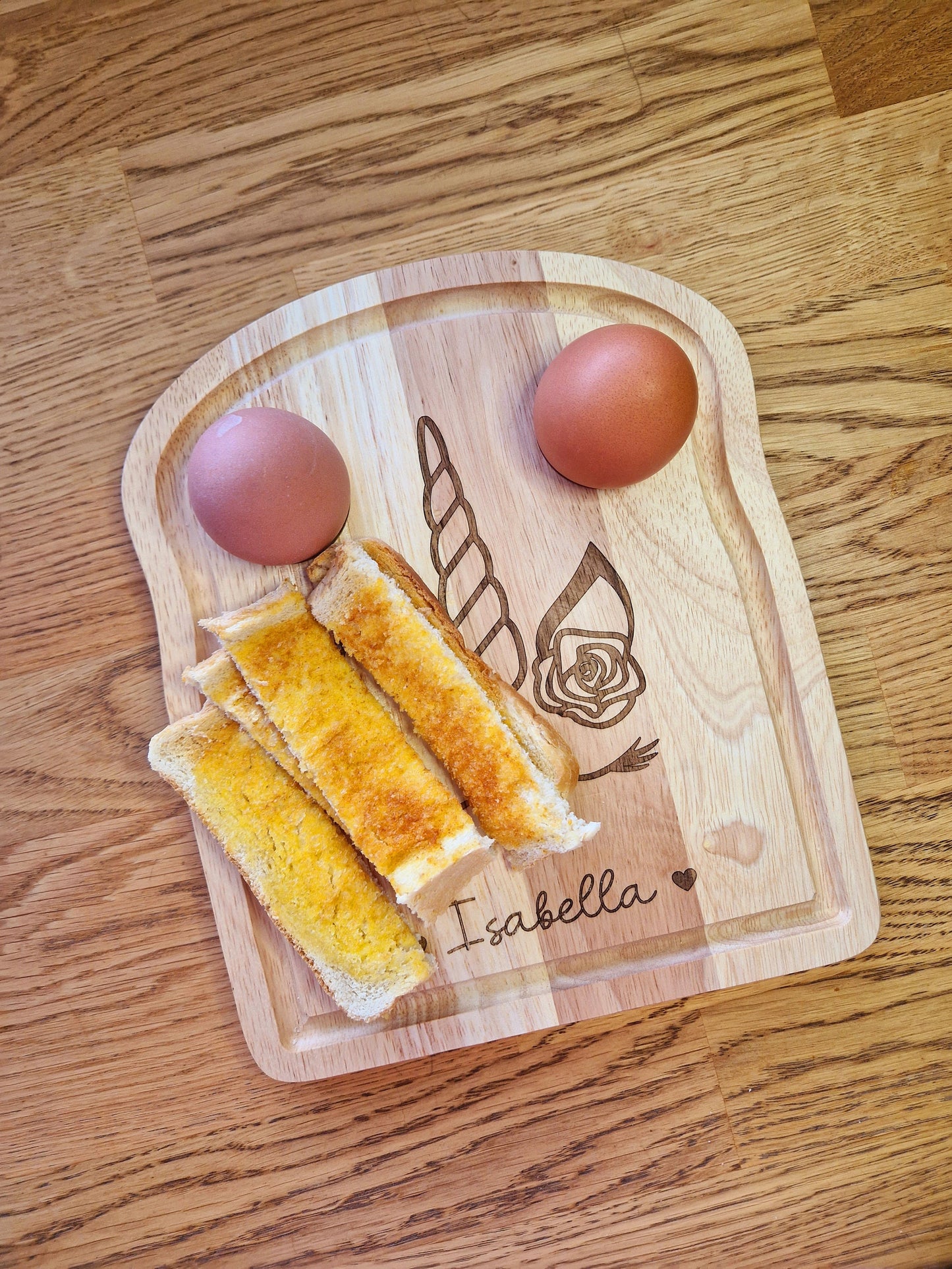 Wooden Egg and Soldiers Board