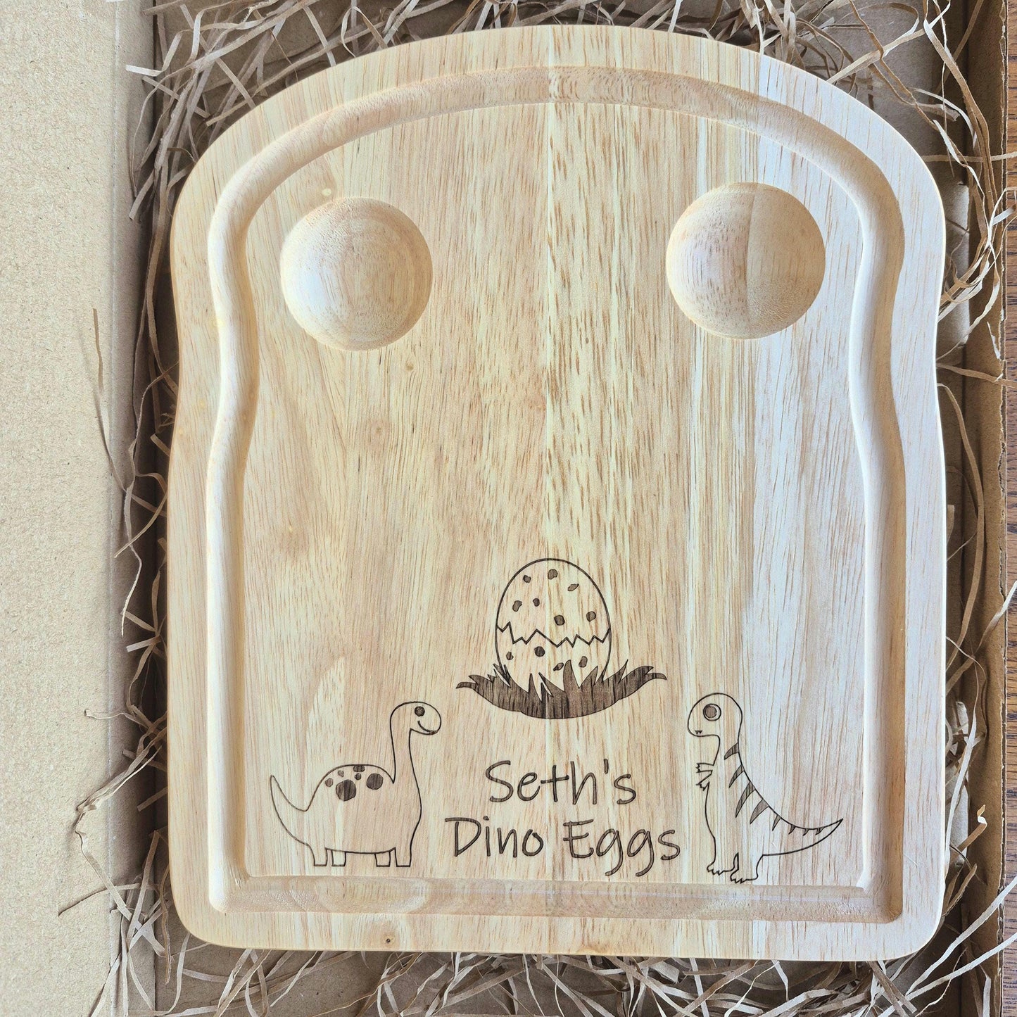 Wooden Egg and Soldiers Board
