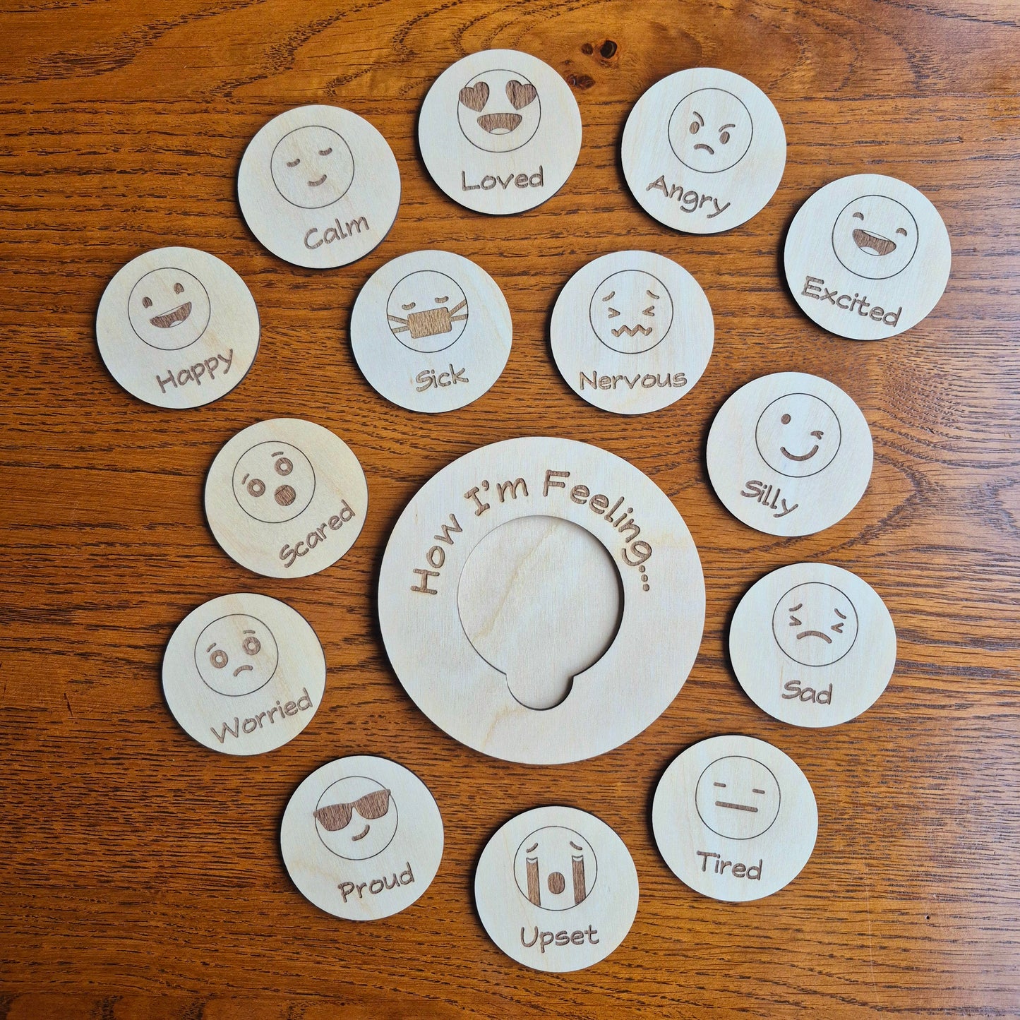 Children's How I'm Feeling board with emotions