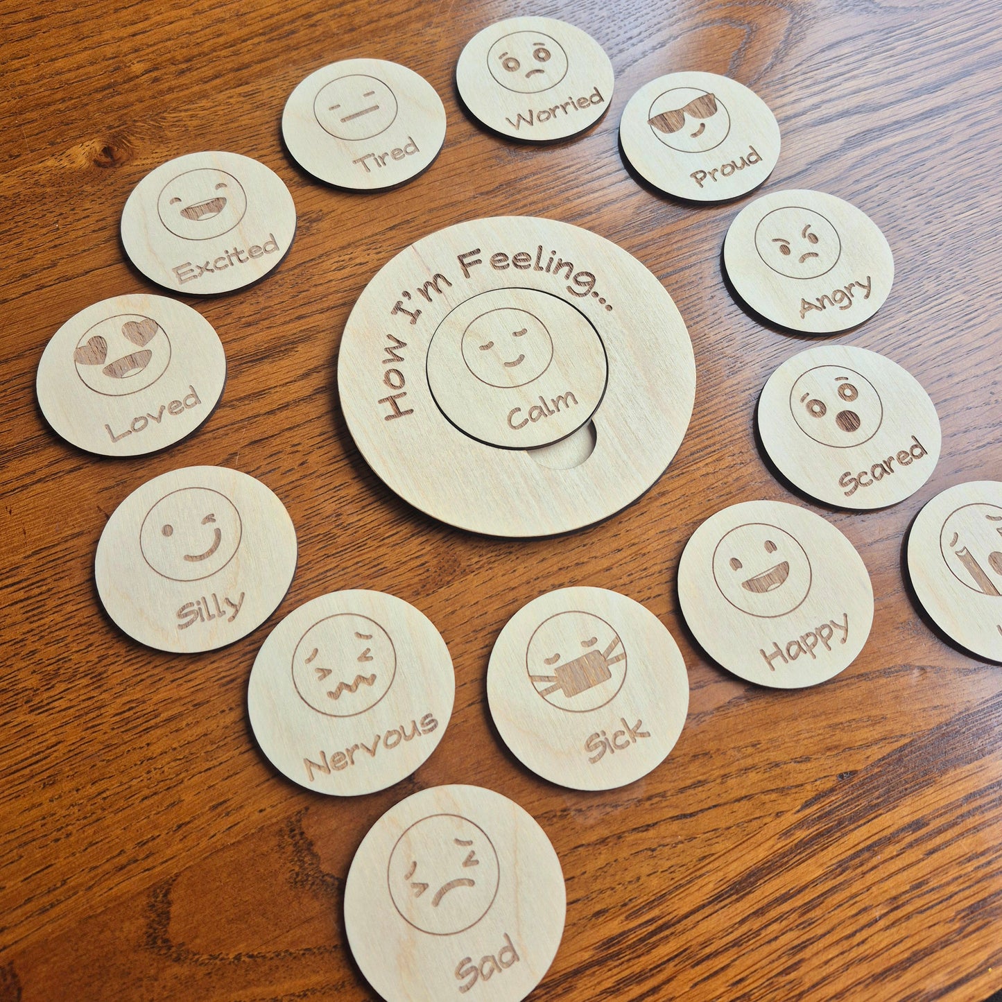 Children's How I'm Feeling board with emotions