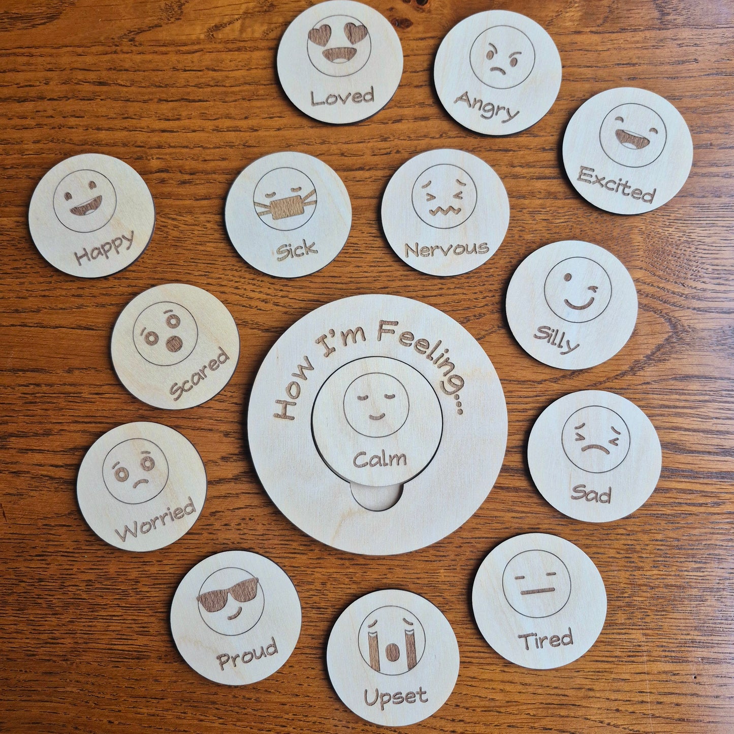 Children's How I'm Feeling board with emotions
