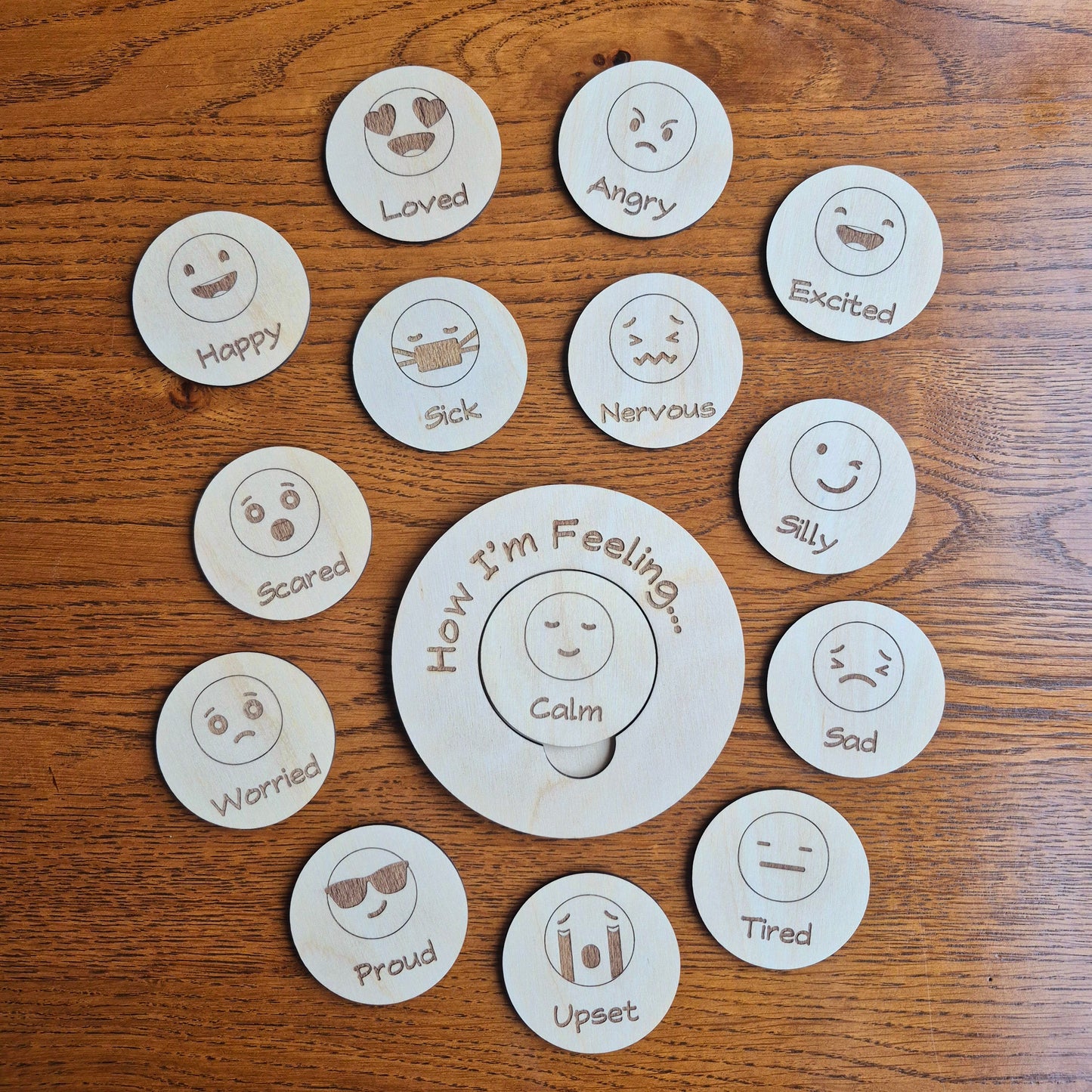 Children's How I'm Feeling board with emotions