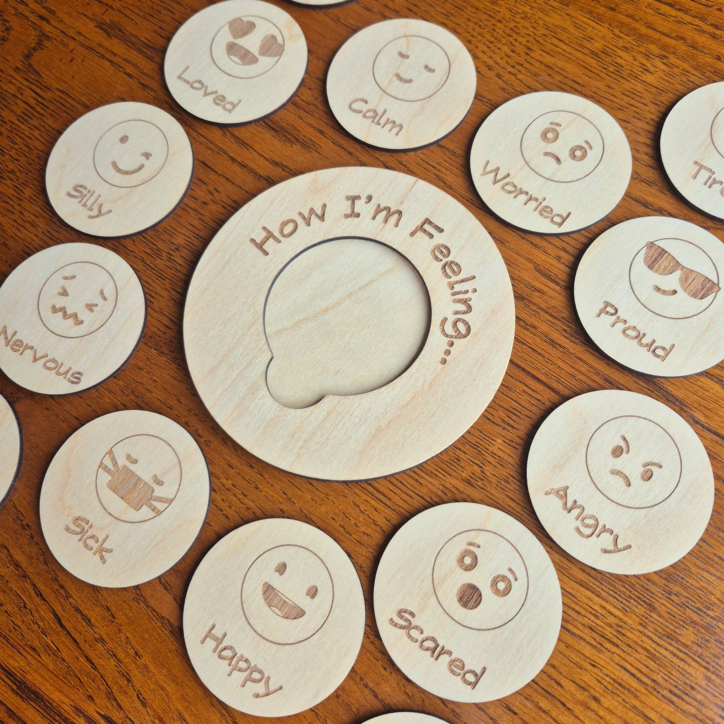 Children's How I'm Feeling board with emotions