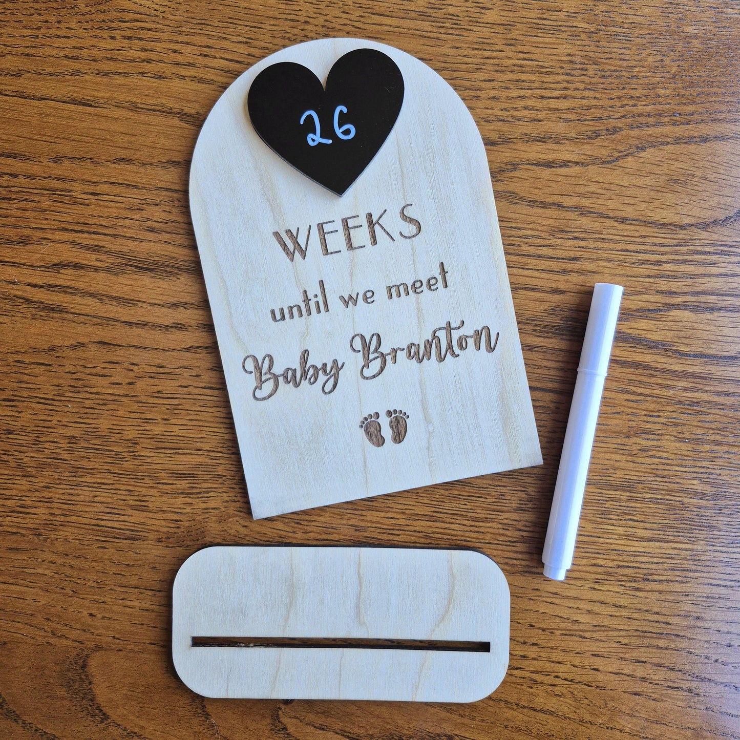 Baby Arrival Countdown Plaque