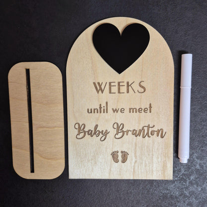 Baby Arrival Countdown Plaque