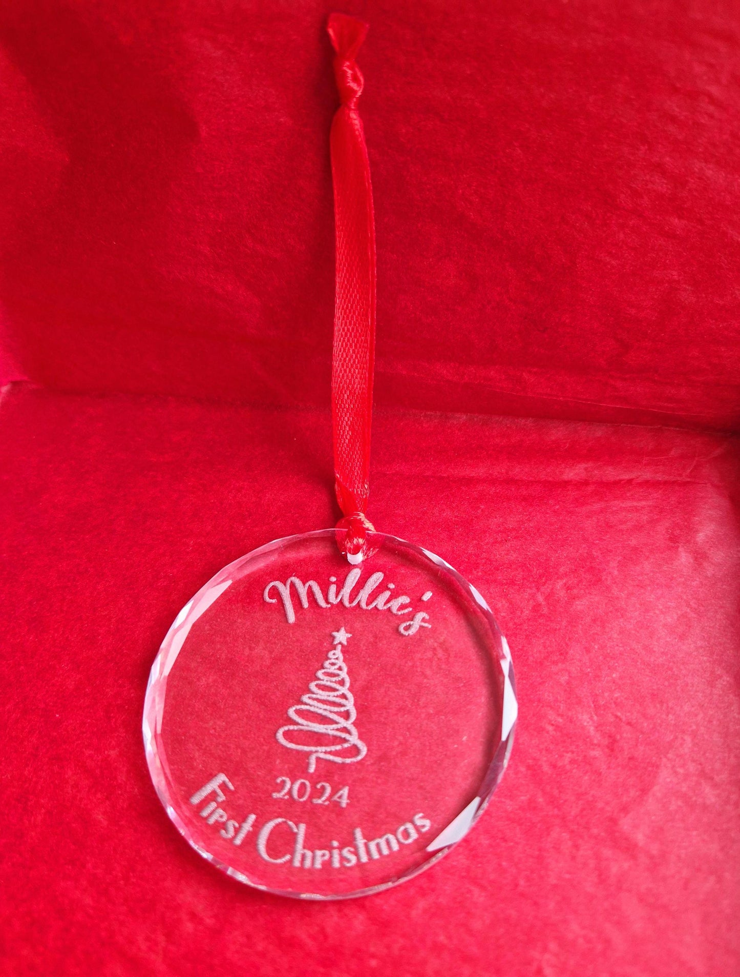 My First Christmas Glass Bauble