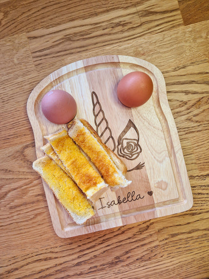 Wooden Egg and Soldiers Board