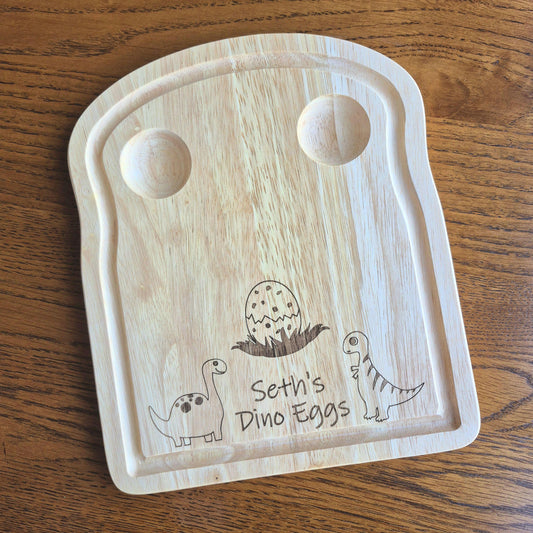 Wooden Egg and Soldiers Board