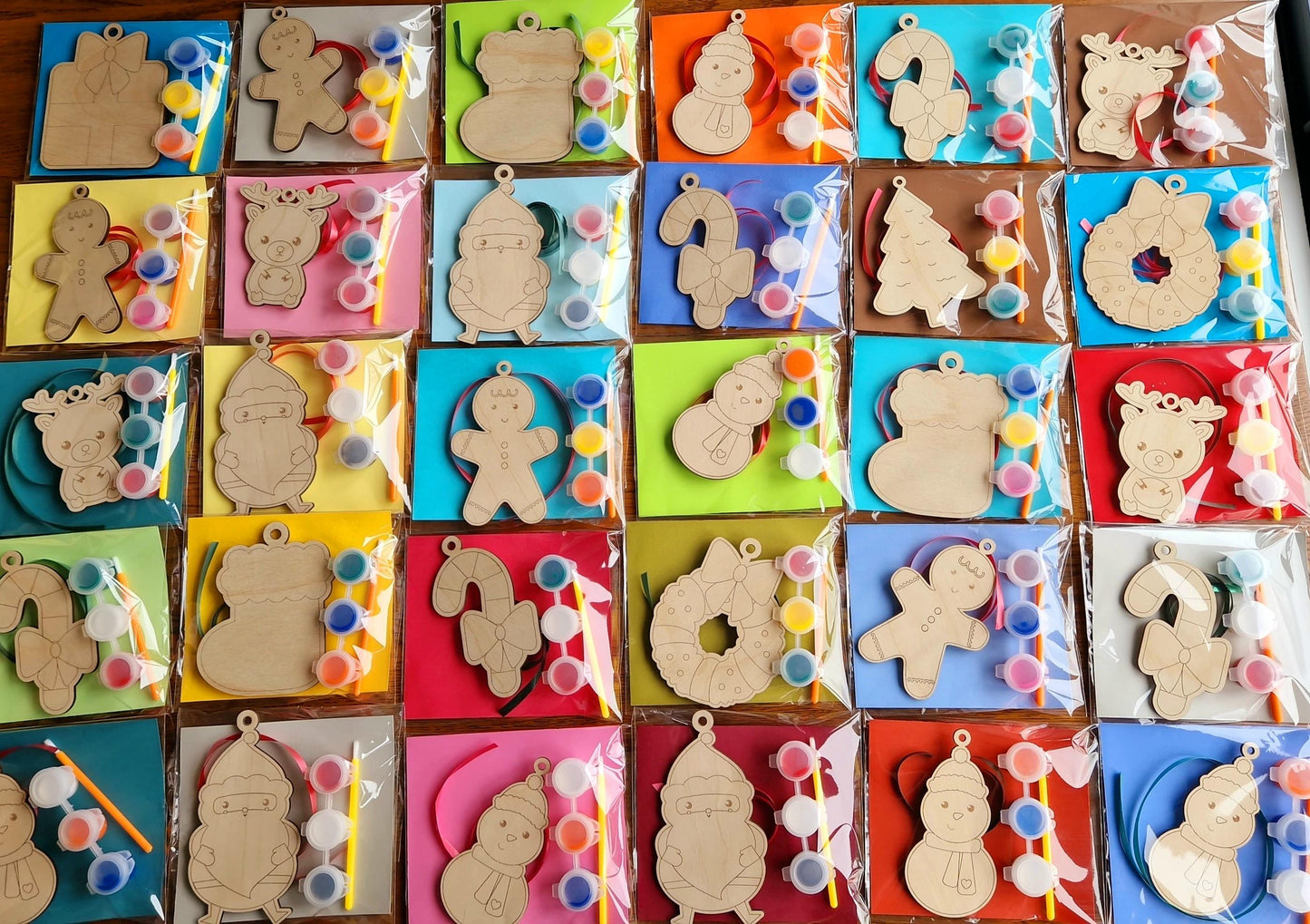 Paint Your Own Christmas Shapes