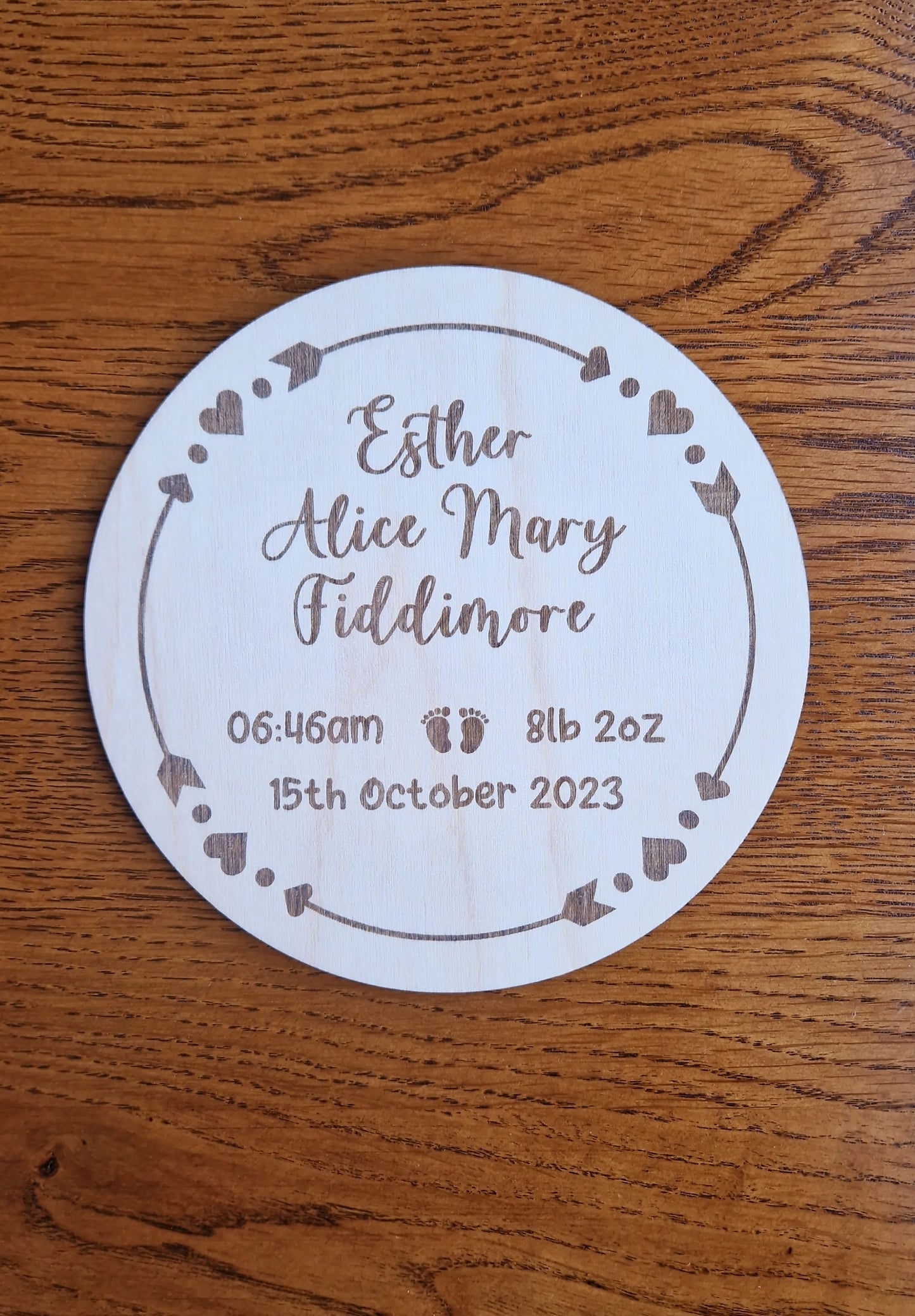 Personalised Birth Disc