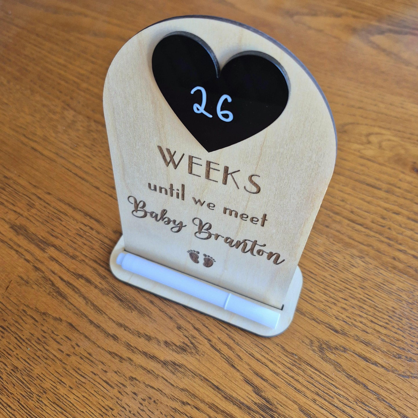Baby Arrival Countdown Plaque