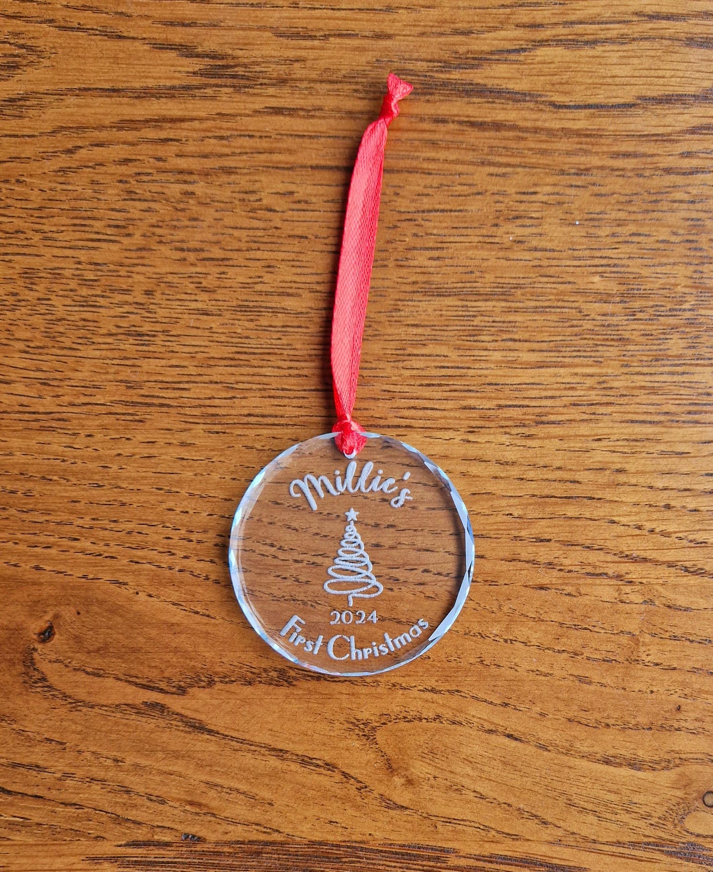 My First Christmas Glass Bauble