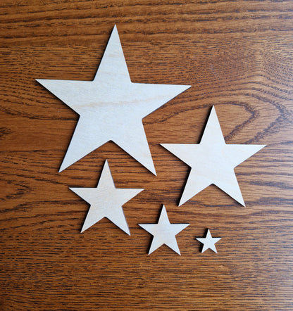 10 Star Shapes 5 Sizes