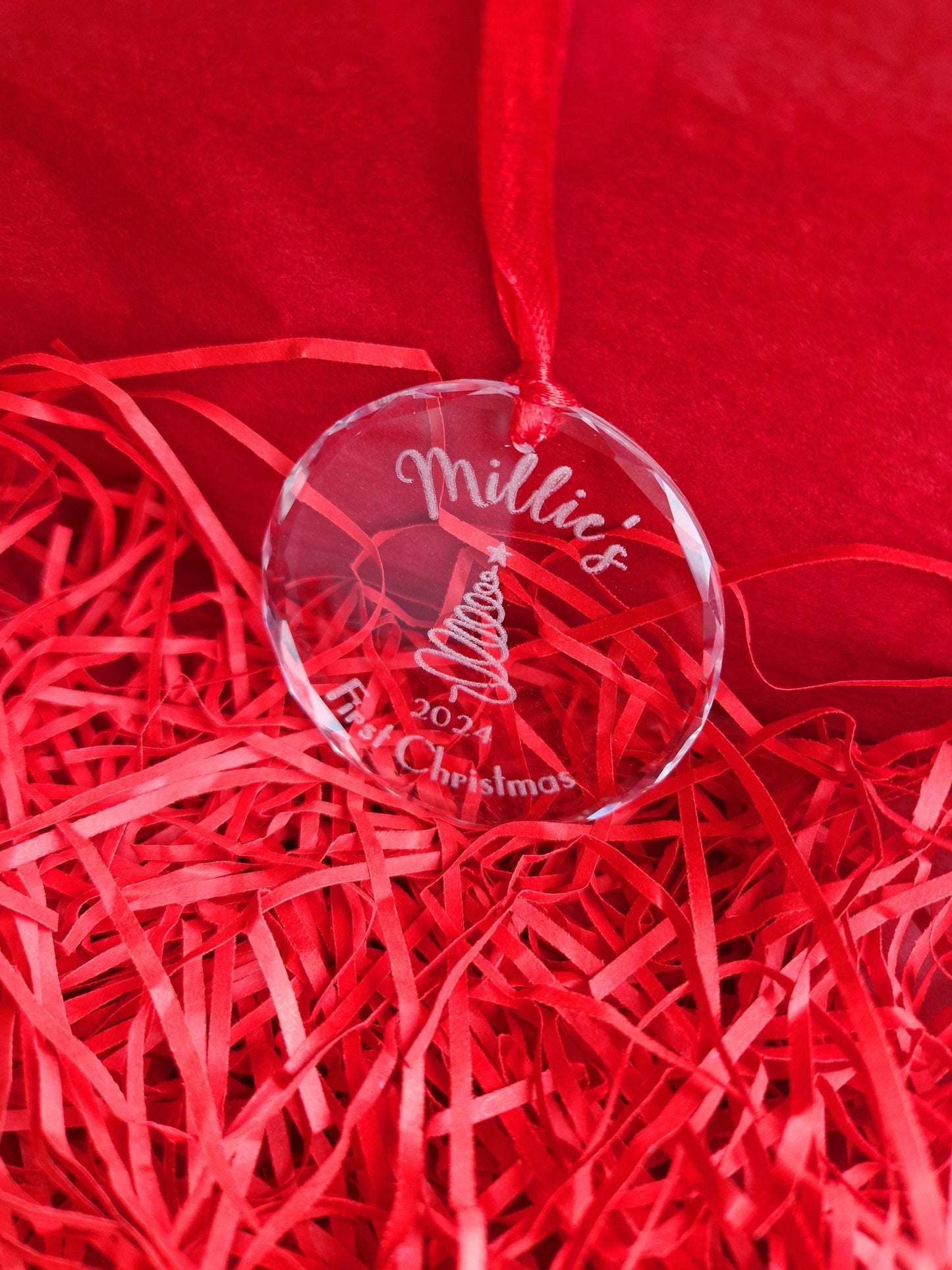 My First Christmas Glass Bauble
