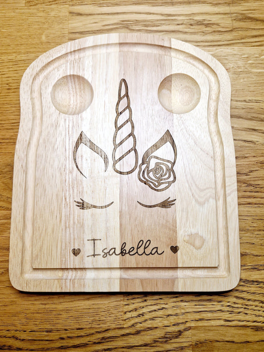 Wooden Egg and Soldiers Board