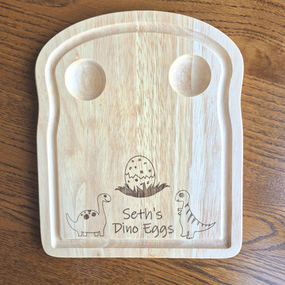 Wooden Egg and Soldiers Board