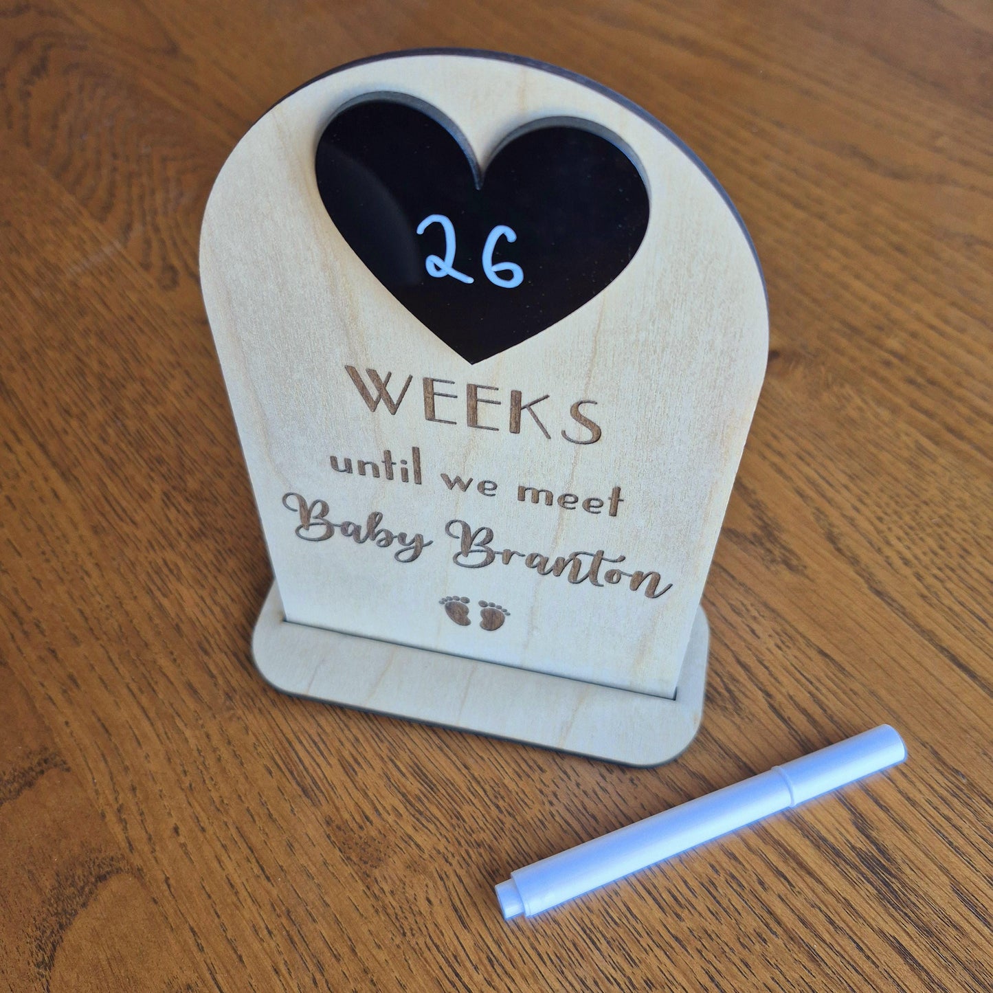 Baby Arrival Countdown Plaque