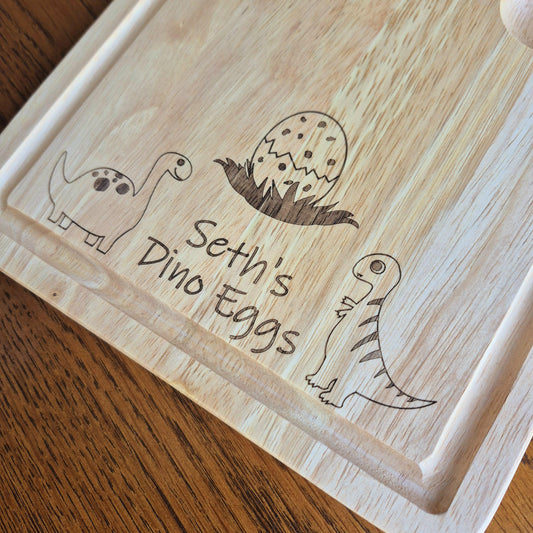Wooden Egg and Soldiers Board