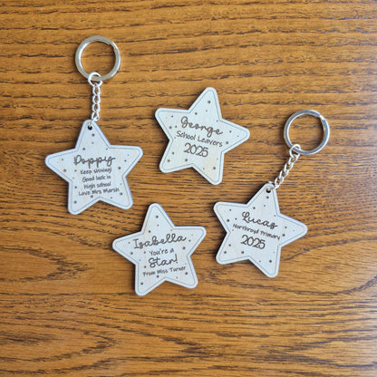 Wooden Star Token/Keyring