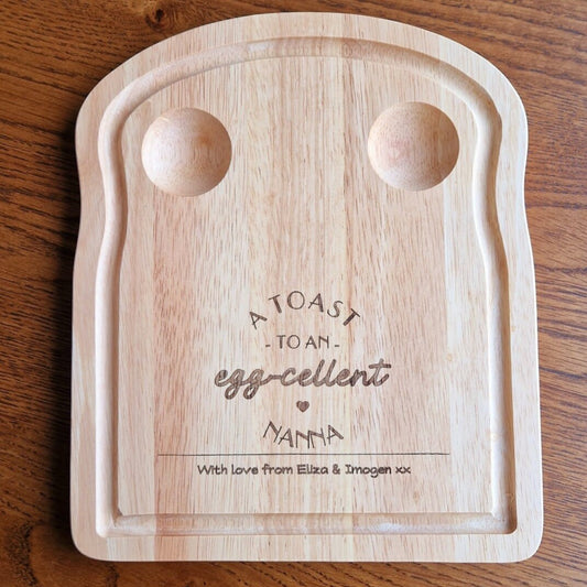 Wooden Egg and Soldiers Board